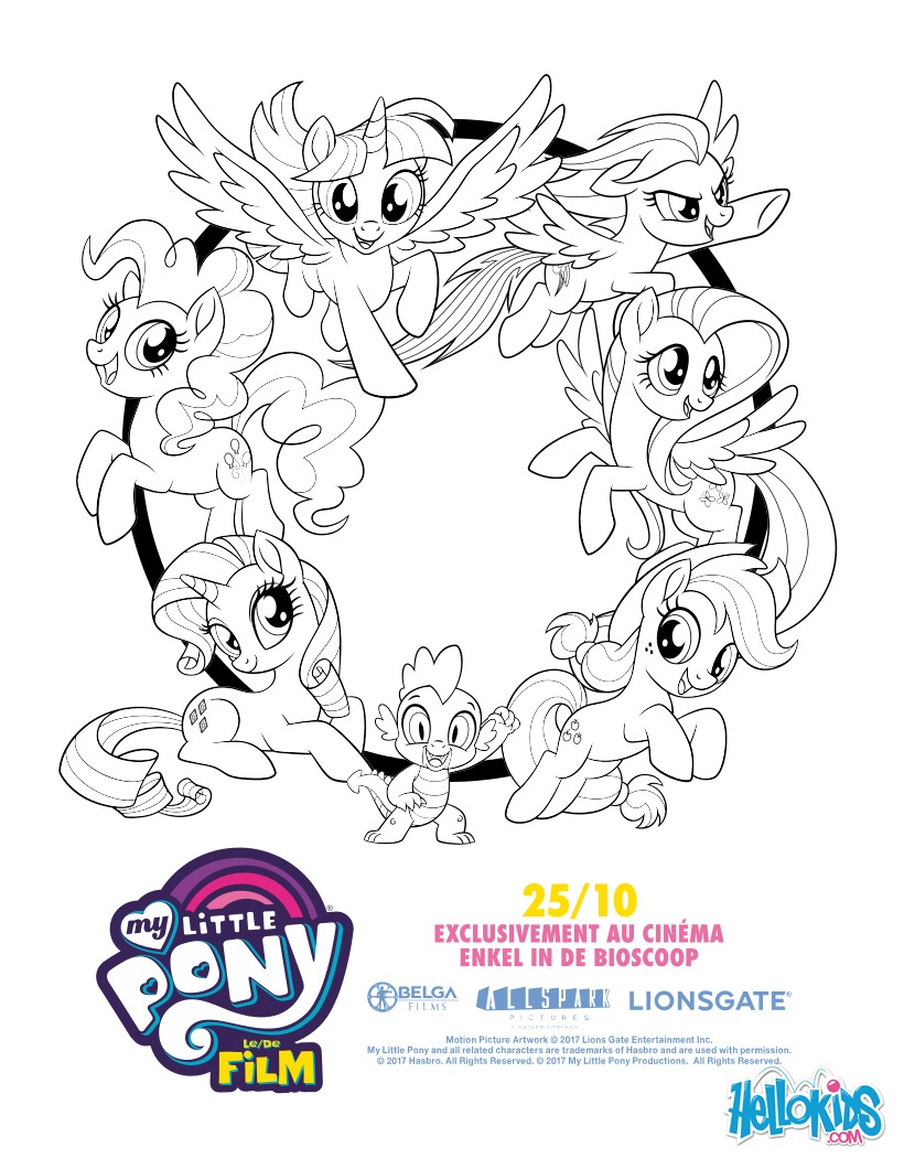 Coloriages My Little Pony: Le Film - Fr.hellokids à Tout Les Jeux De My Little Pony Gratuit
