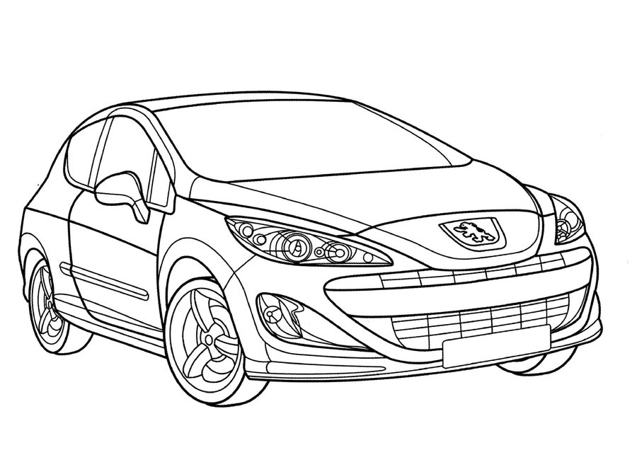 Coloring Pages: Peugeot, Printable For Kids &amp; Adults, Free concernant Coloriage Voitures Cars