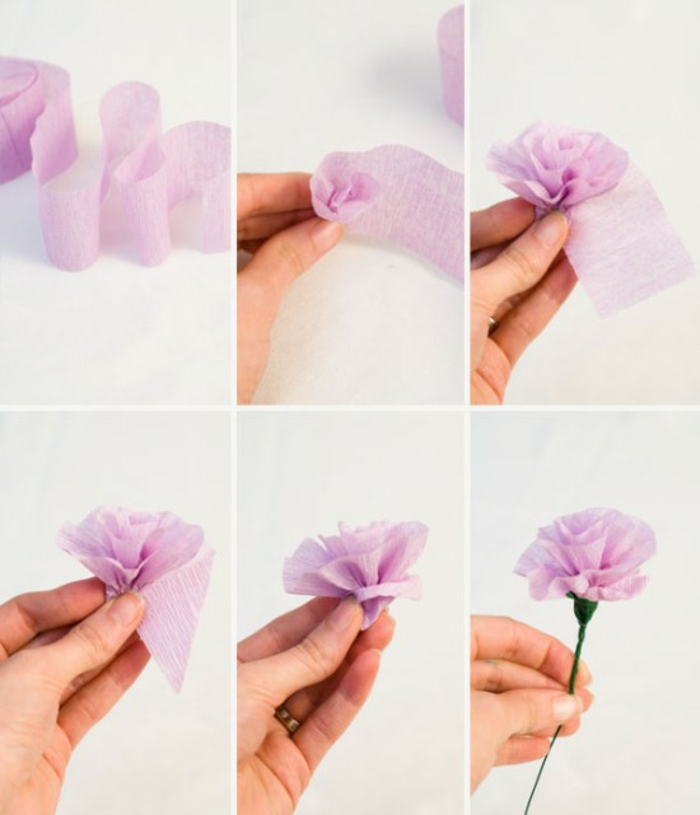 Comment Créer Une Fleur En Papier Crépon - Archzine.fr intérieur Comment Faire Une Rose Avec Du Papier