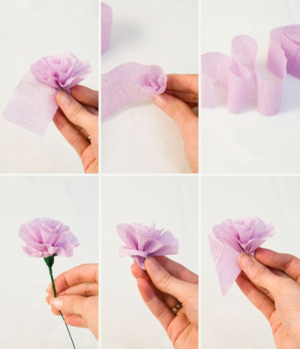 Comment Créer Une Fleur En Papier Crépon - Astuces Et concernant Realisation Papier Crepon