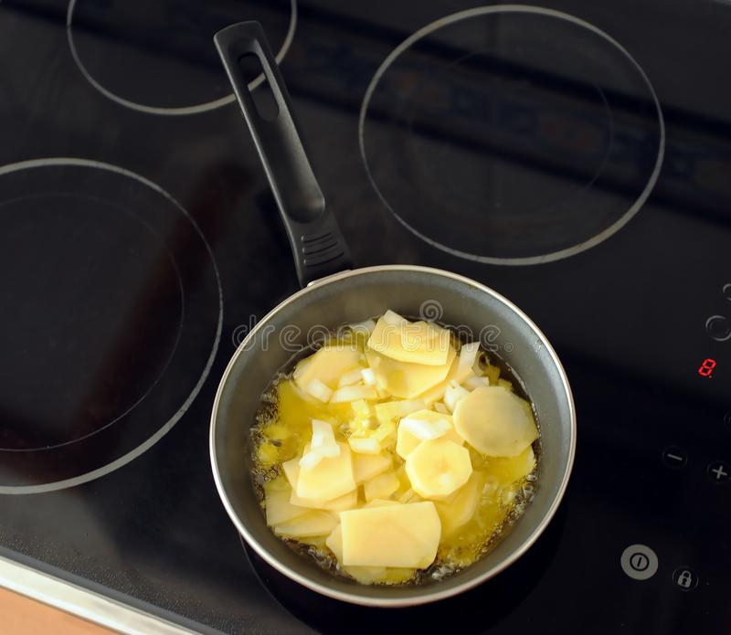Comment Faire Cuire Une Omelette Photo Stock - Image Du concernant Comment Faire Une Omelette Au Pomme De Terre