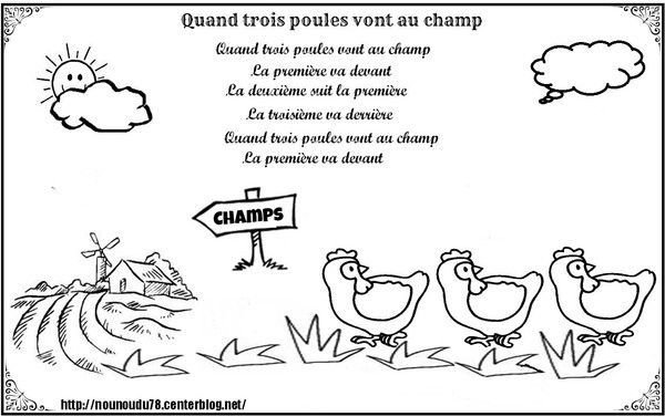 Comptines - Page 4 destiné Chanson Poule Maternelle