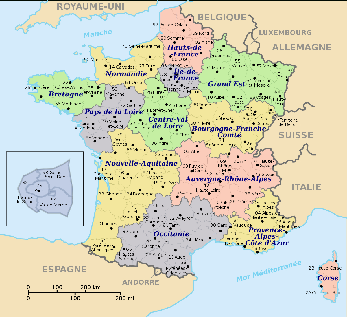 Départements De France - Arts Et Voyages dedans Carte De France Avec Les Départements