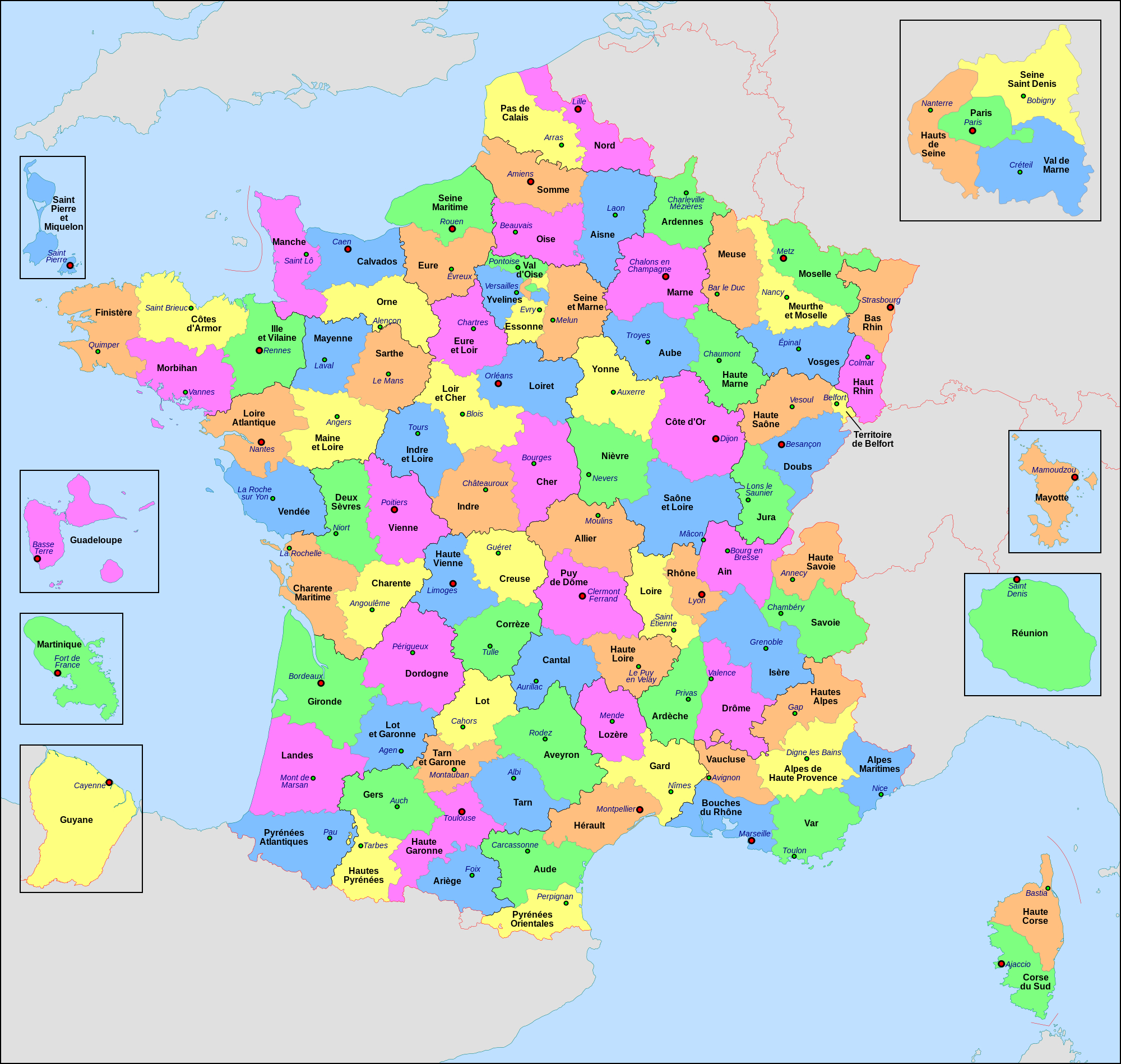 Départements De France - Arts Et Voyages destiné Carte De France Avec Departement A Imprimer