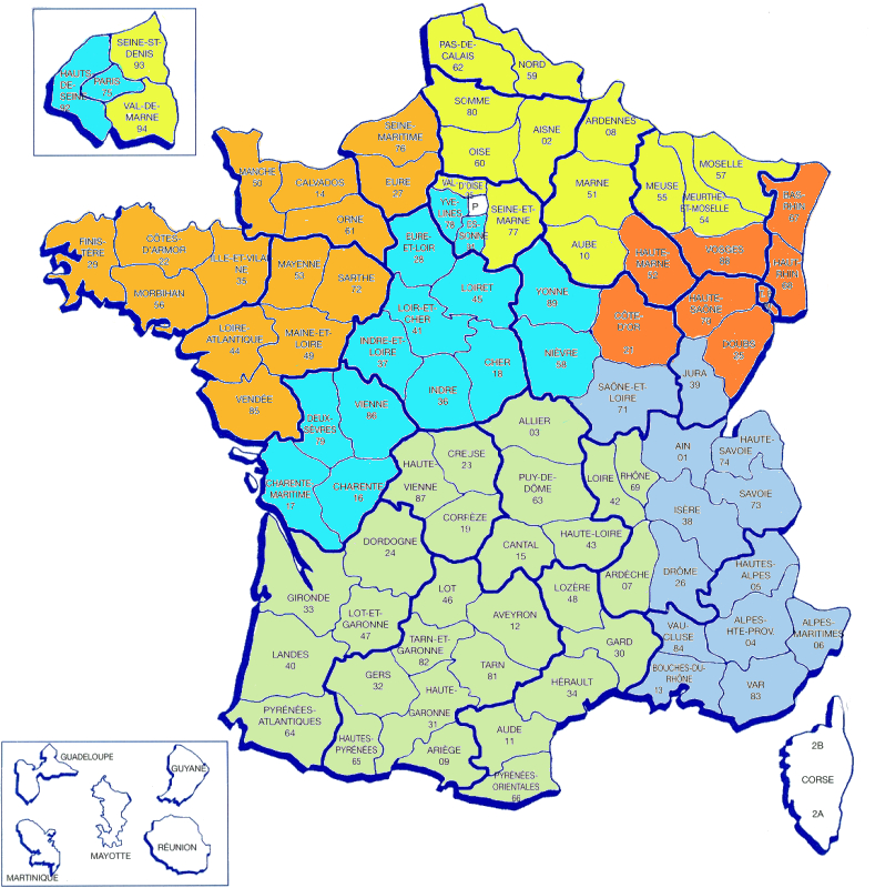 Departements De France - Transtechnik encequiconcerne Plan De La France Par Departement