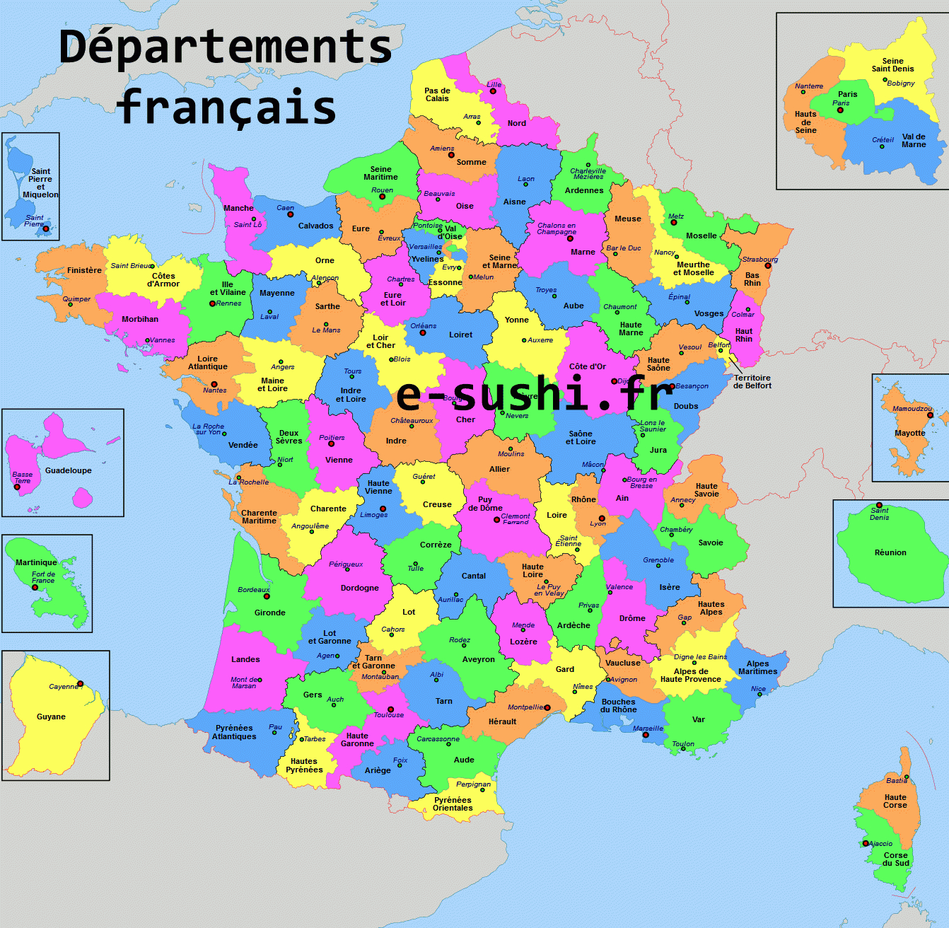 Départements Français - Arts Et Voyages encequiconcerne Carte Avec Departement