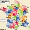 Départements Français (Métropolitains) à Carte De France Des Départements