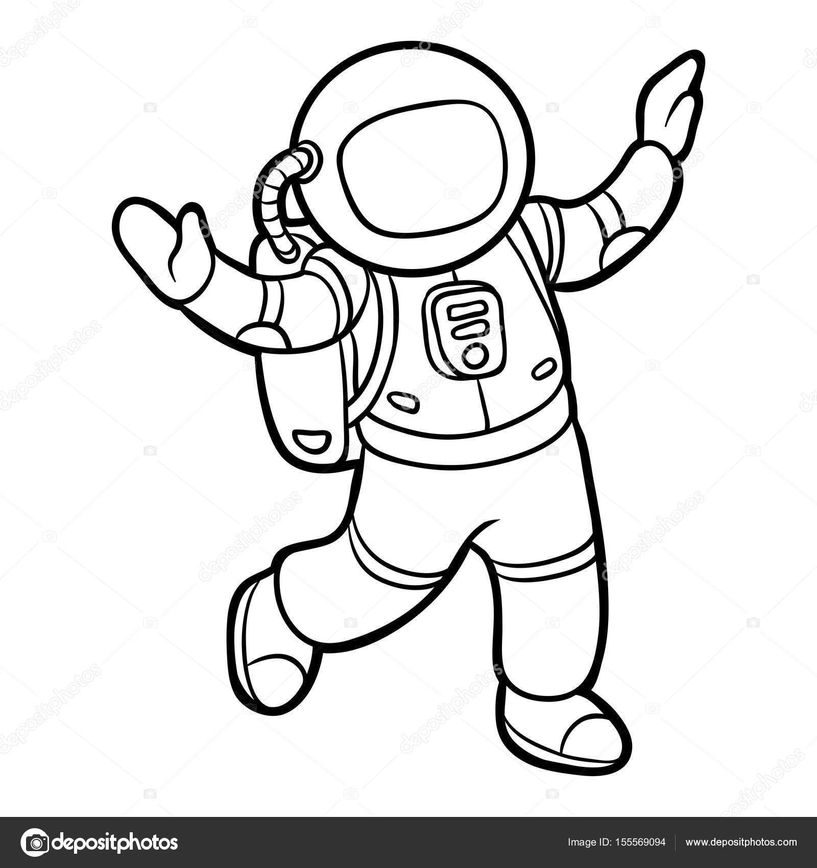 Depositphotos_155569094-Stock-Illustration-Coloring-Book encequiconcerne Coloriage Astronaute