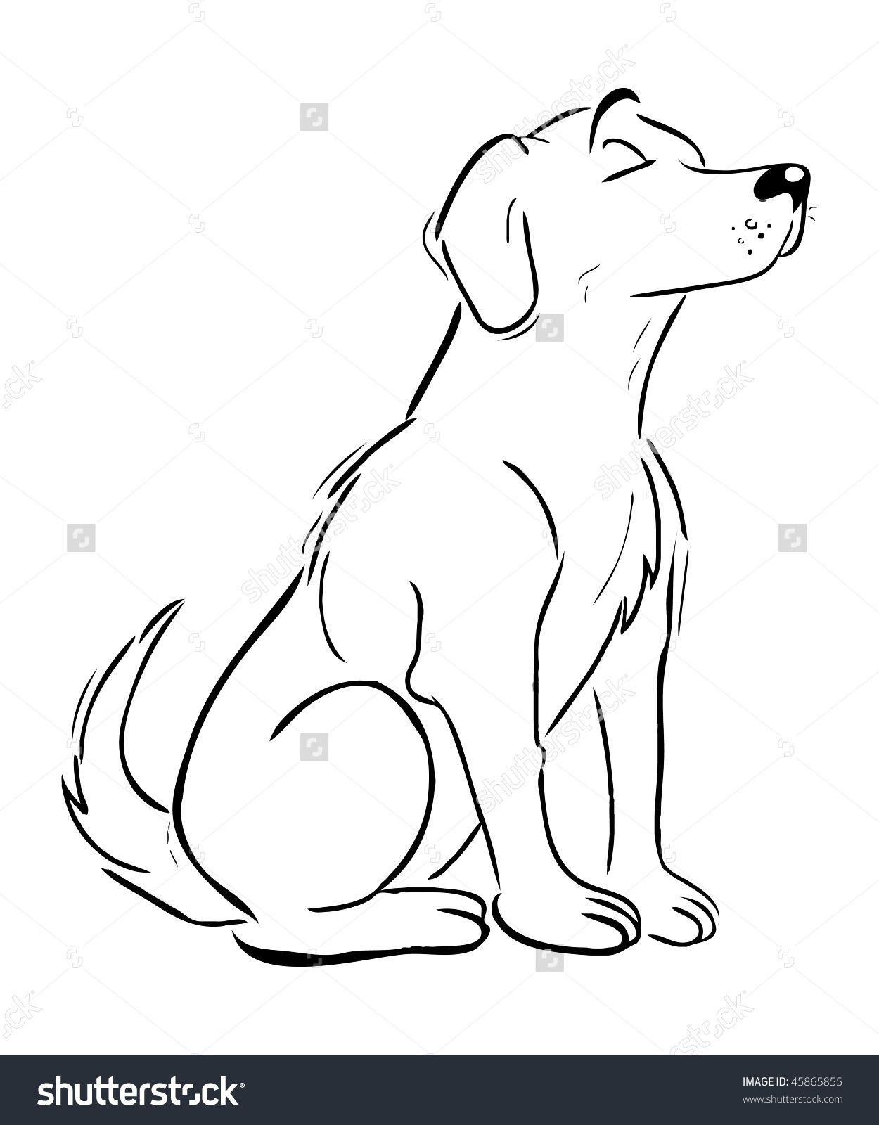 Dessin #1105 - Coloriage Labrador À Imprimer - Oh-Kids serapportantà Coloriage Labrador