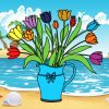 Dessin De Vase De Tulipes Colorie Par Membre Non Inscrit pour Vase De Fleurs Dessin