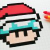 Dessin Pixel Champignon De Mario pour Dessin Pixel Noel