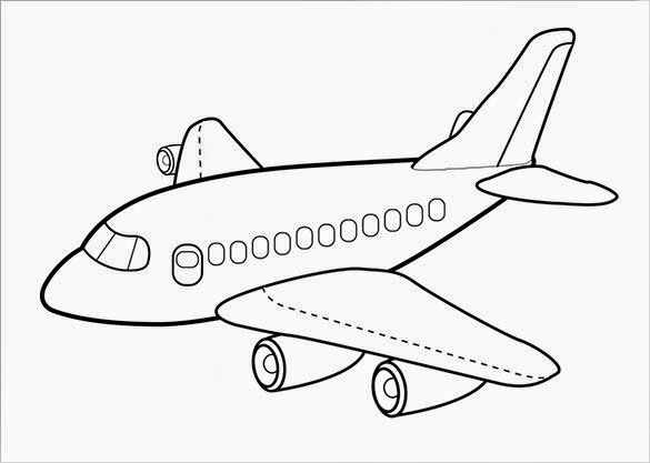 Dessins Et Coloriages: Grand Avion À Colorier Selon Ses Envies à Modele Dessin Avion