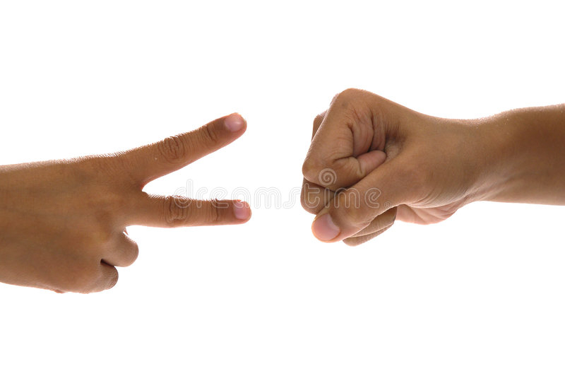 Deux Enfants Jouant Les Ciseaux De Papier De Roche Image encequiconcerne Ciseaux Entre Filles