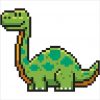 Diplodocus, Dinosaure En Pixel Art | Pixel Art, Pixel Art à Pixel Art Requin
