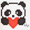 Disney Dessin Facile Pixel Art Ment Dessiner Un Panda pour Pixel Art Facile Chat