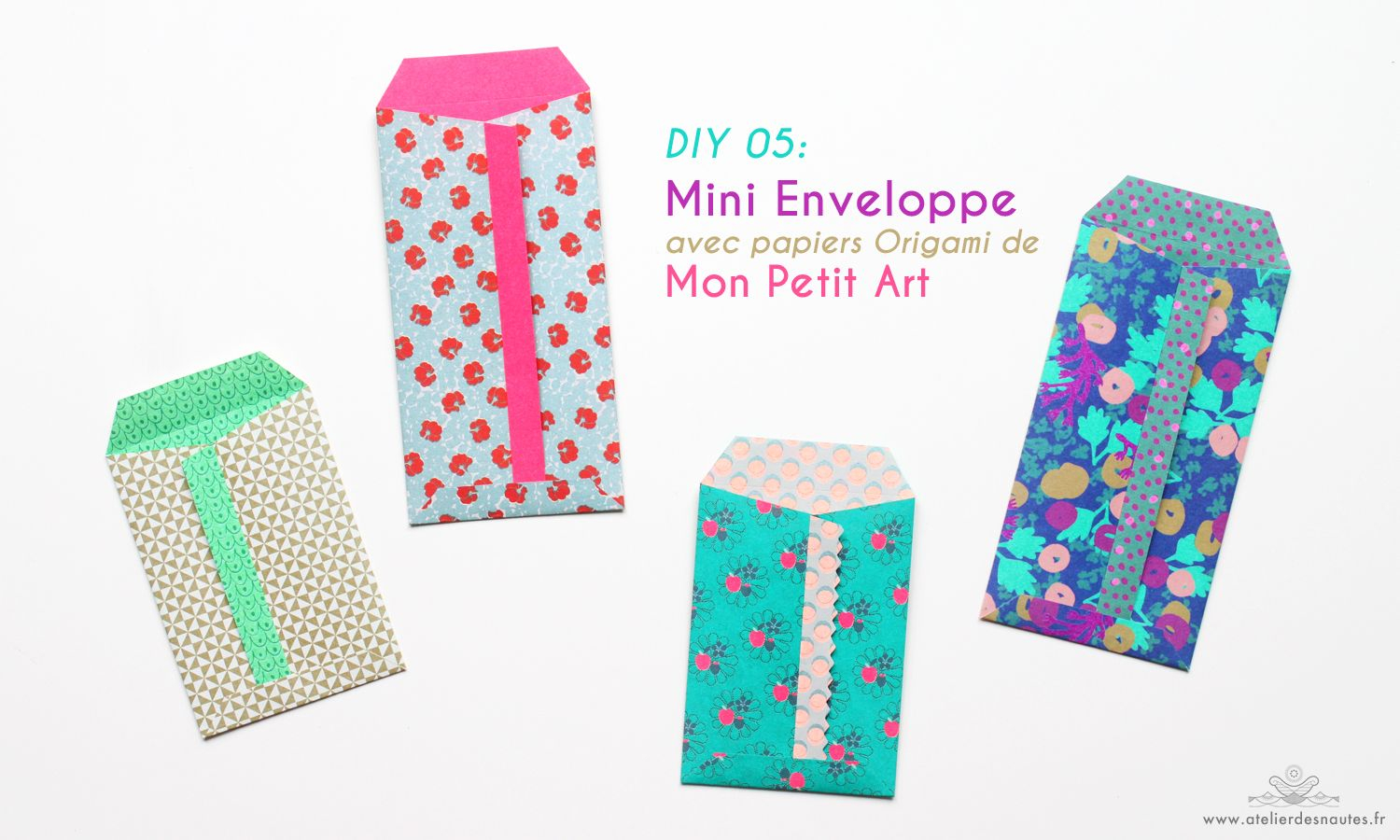 Diy 05. Mini Enveloppe Avec Papiers Origami De Mon Petit concernant Comment Faire Un Pétard Avec Une Feuille