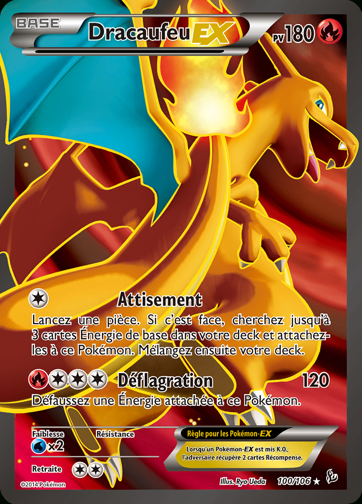 Dracaufeu-Ex (Xy Étincelles 100) — Poképédia serapportantà Coloriage Carte Pokemon Ex
