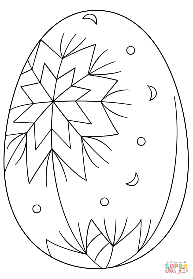 Easter Egg With Abstract Pattern Coloring Page | Free avec Dessin D Oeuf