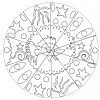 Easy Mandala For Kids With Little Fish Hand Drawn - Easy dedans Mandala À Imprimer Facile
