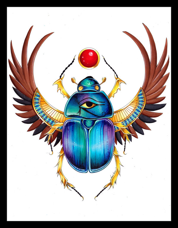 Egyptian Scarab Beetle Drawing At Getdrawings | Free avec Dessin Scarabée