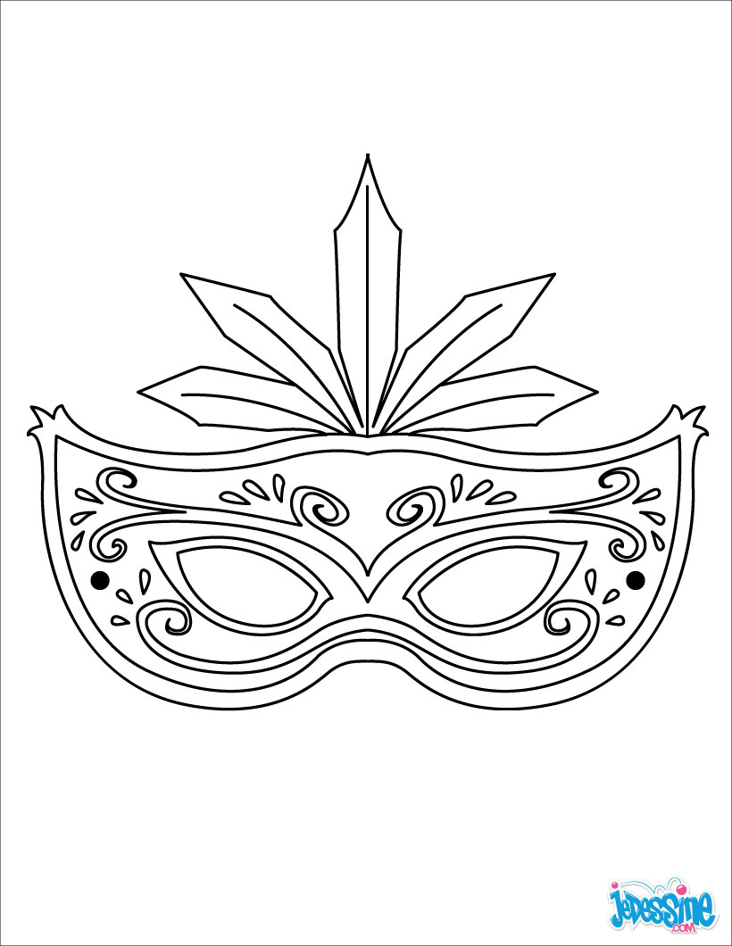 Élégant Coloriage De Masque Carnaval A Imprimer | Imprimer destiné Masque Loup A Colorier