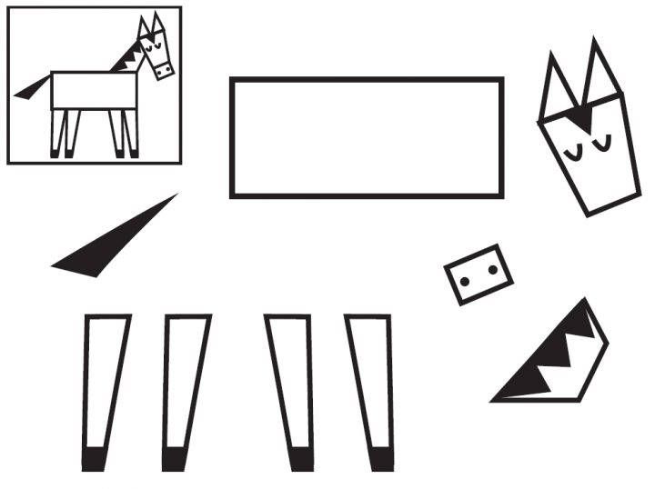 [Elm] Découpage Et Collage Un Cheval (Maternelle dedans Formes À