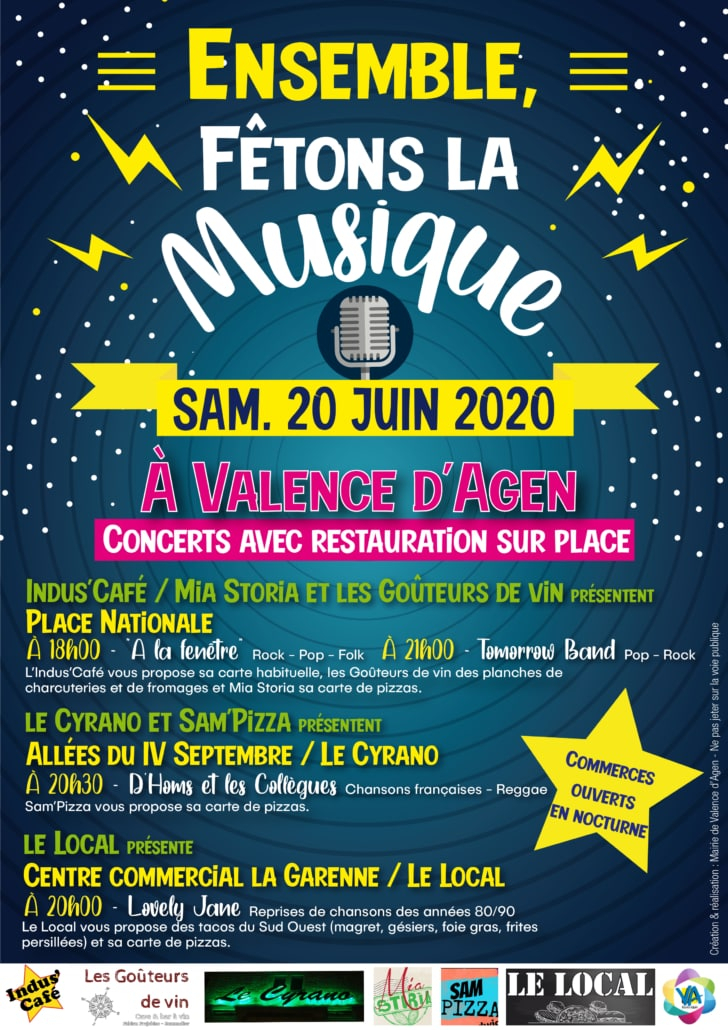 Ensemble, Fêtons La Musique 20 Juin 2020 - Valencedagen.fr dedans Chanson Fete