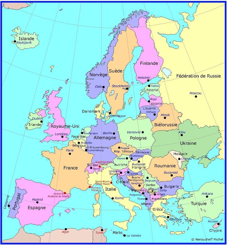 Épinglé Par Bella Sur Kids | Capital Des Pays, Géographie pour Carte Europe Sans Nom Des Pays