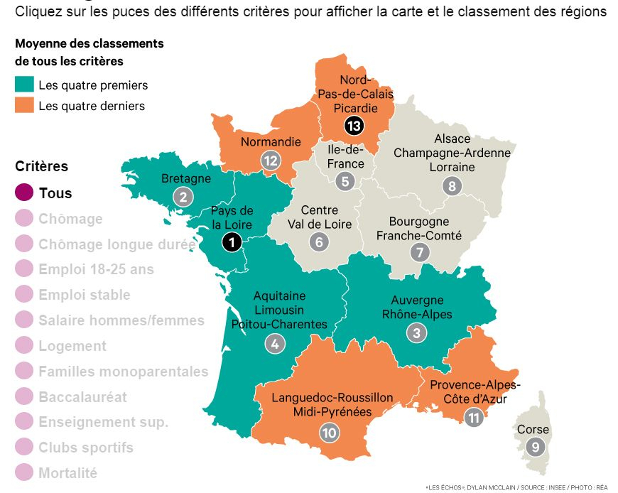 Épinglé Sur Carte De France à Carte Des Nouvelles Régions En France