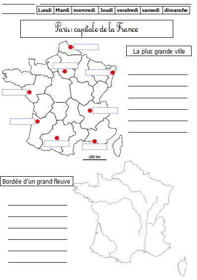 Épinglé Sur Journée Sans Cartable tout Imprimer Une Carte De France