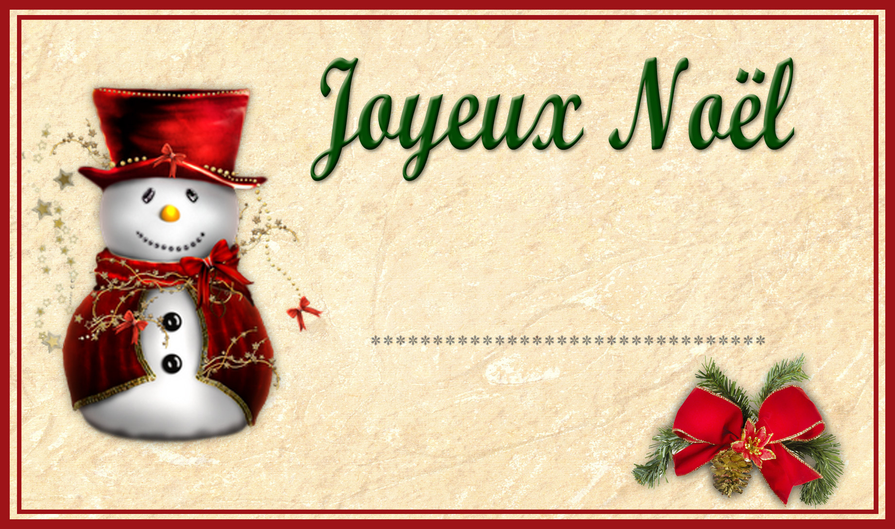 Carte Joyeux Noel À Imprimer - Arouisse.com