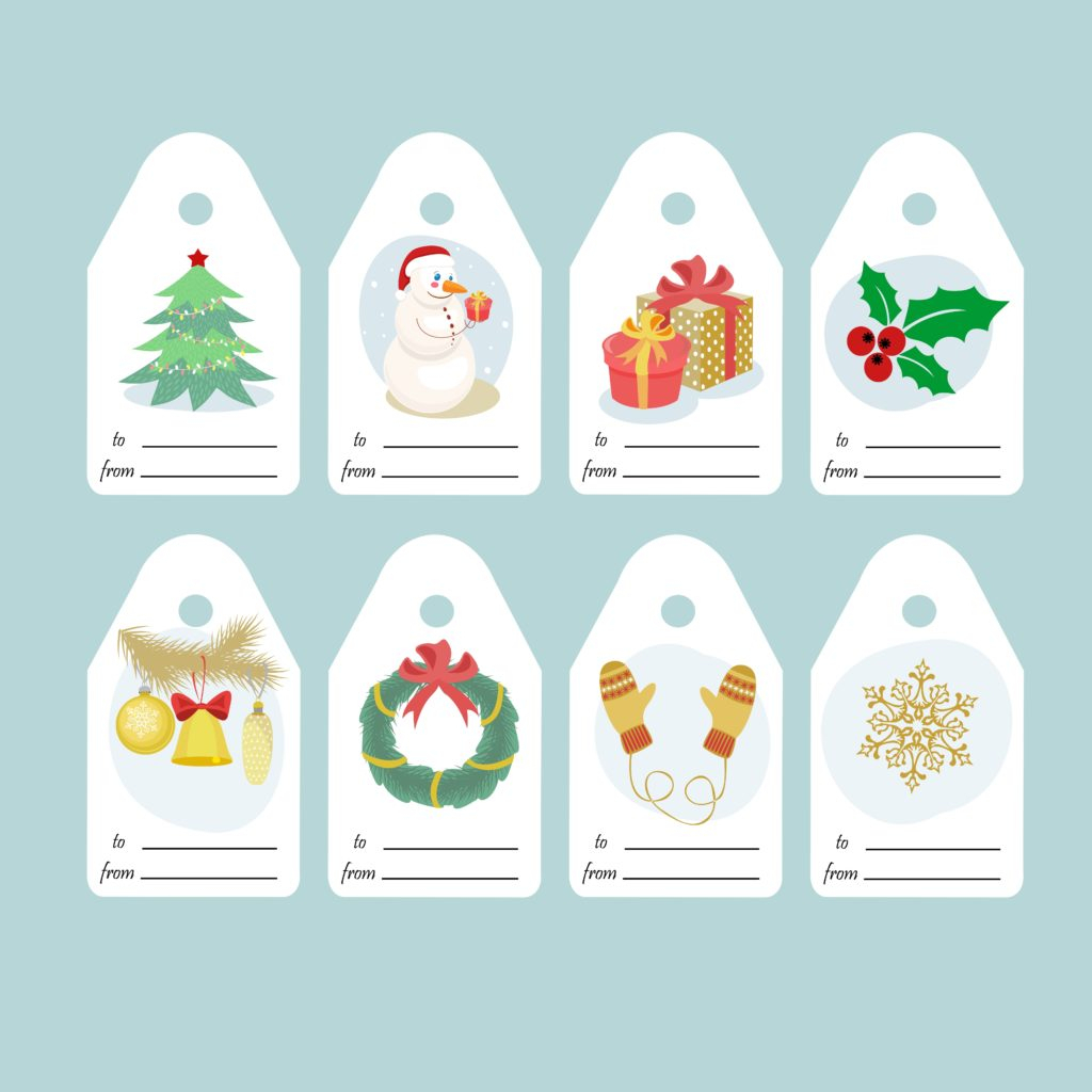 Etiquettes Cadeau De Noël À Imprimer - Un Max D'Idées destiné Etiquette