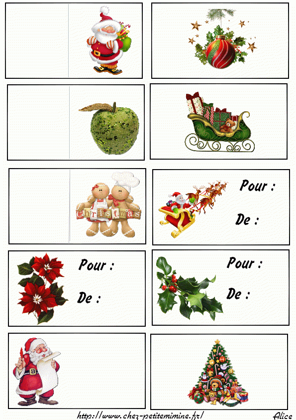 Etiquettes Cadeaux Noel - Sylviascrap destiné Etiquettes De Noel Pour Cadeaux