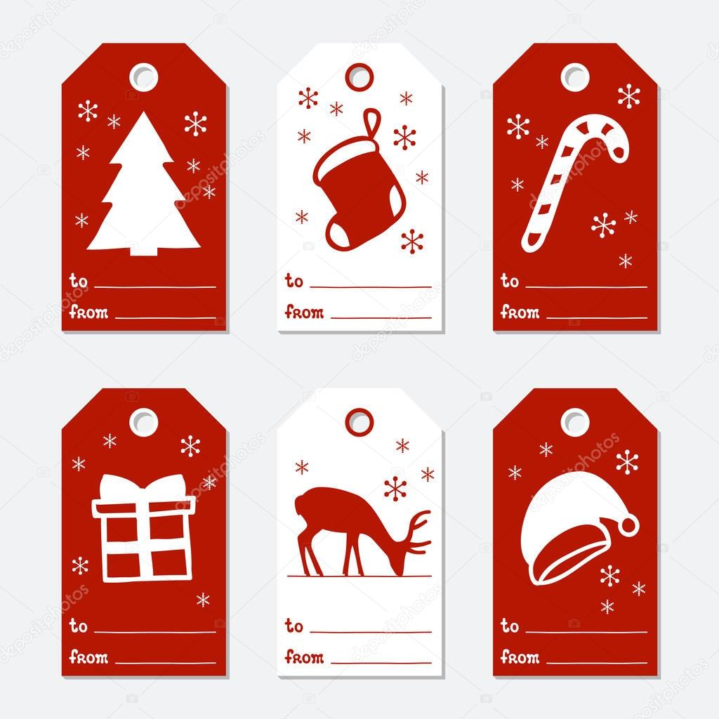 Etiquettes De Cadeaux De Noël Et Du Nouvel An. Cartes Noël à Etiquettes De Noel Pour Cadeaux