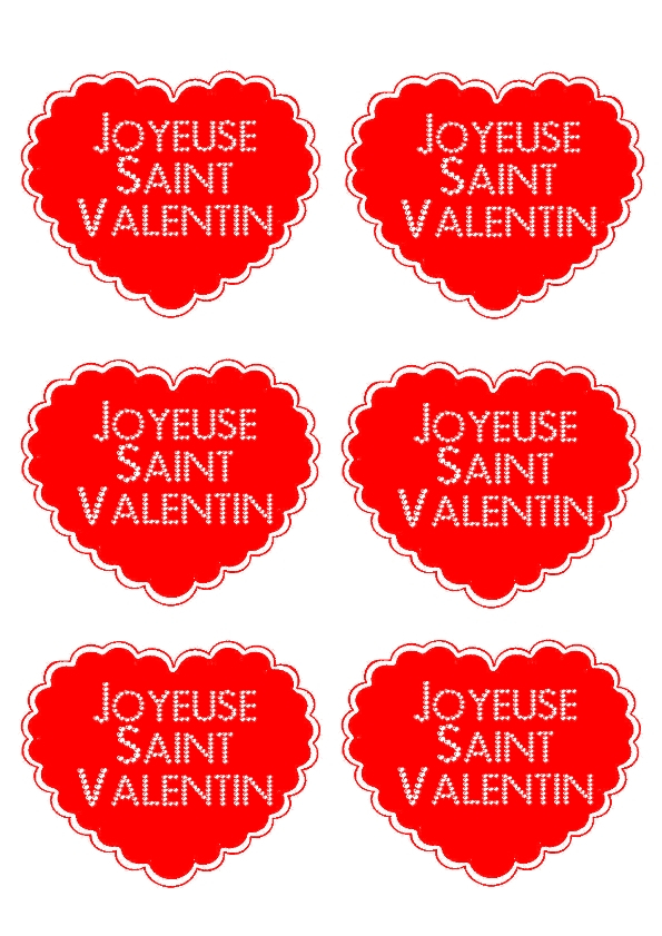 Etiquettes Pour Faire Des Cadeaux De Saint Valentin À à Carte St Valentin Gratuite À Imprimer