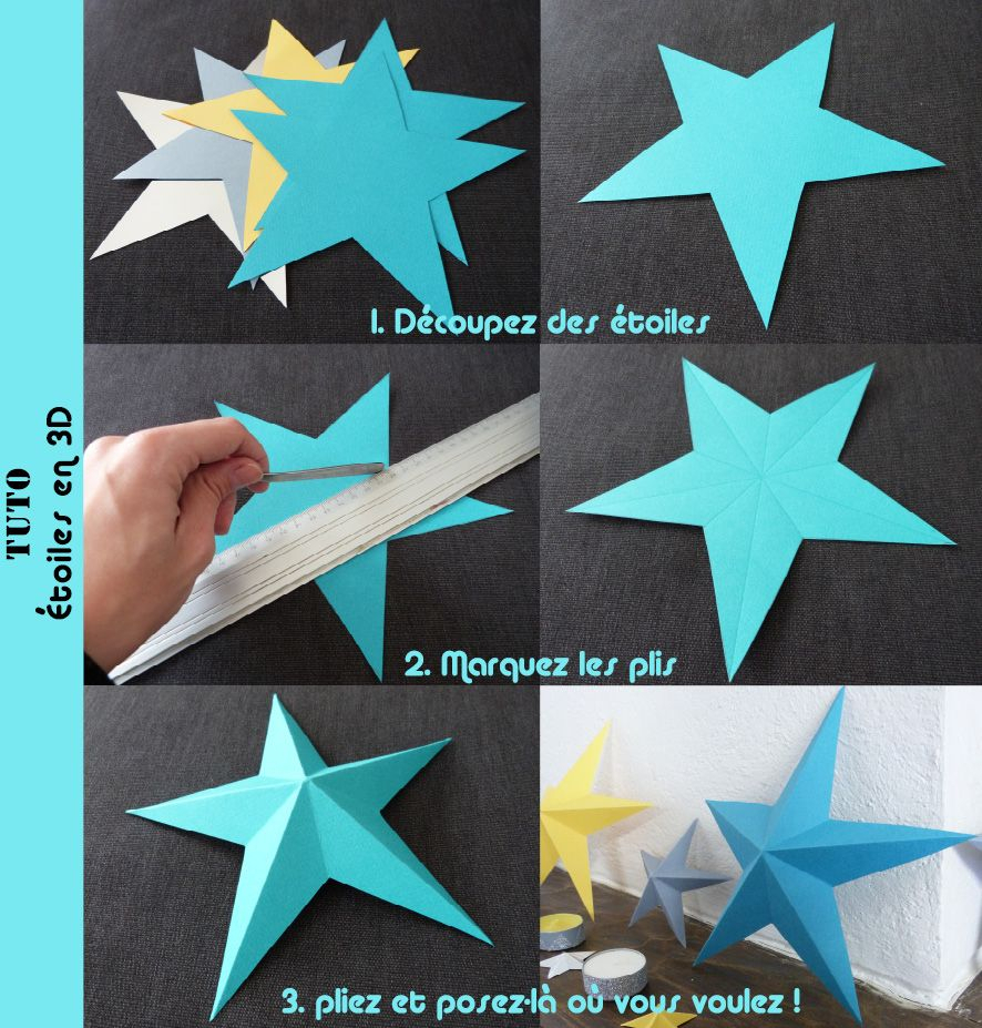 Etoile 3D En Papier : Le Tuto | Étoile Origami, Origami destiné Comment Faire Une Étoile Ninja En Papier