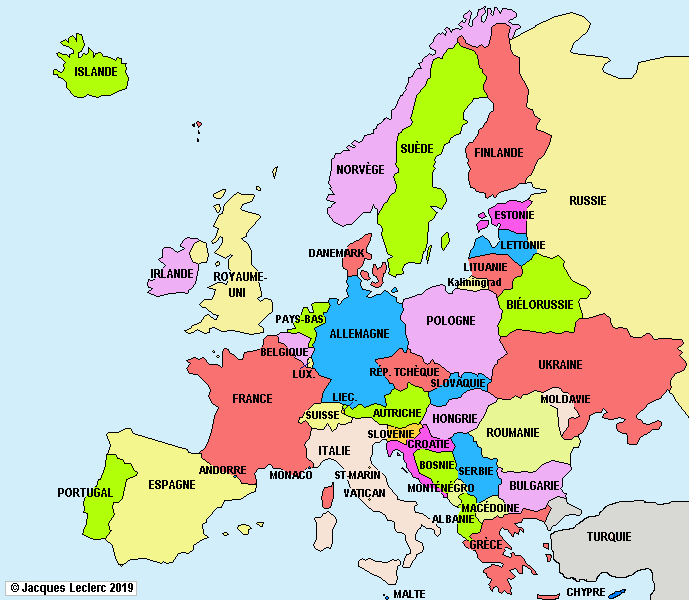 Europe: Carte Cliquable tout Carte Des Capitales De L Europe