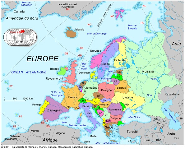 Europe : Carte De L&amp;#039;Europe, Toutes Les Destinations pour Carte De L Europe Avec Pays