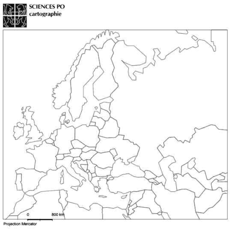 European Borders avec Carte De L Europe Vierge À Imprimer