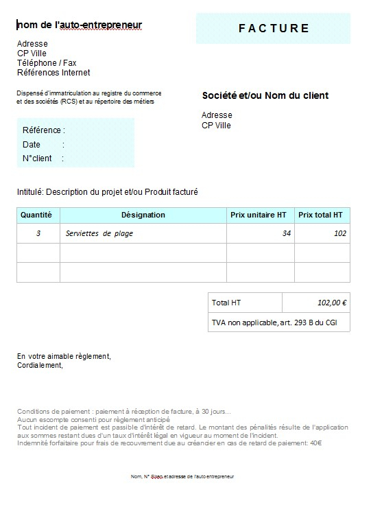 Exemple De Facture Voiture - Modele De Lettre Type avec Suivi Lettre Simple