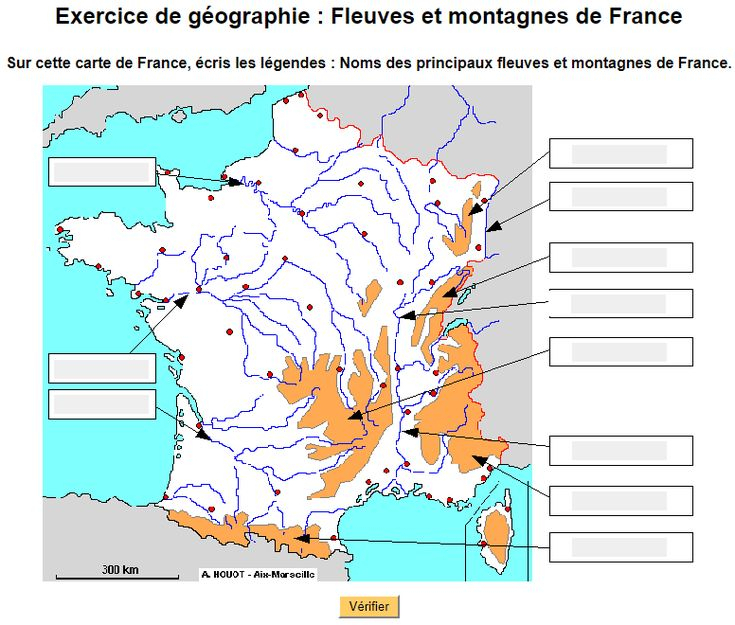 Exercice De Géographie : Fleuves Et Montagnes De France tout Carte Fleuve France