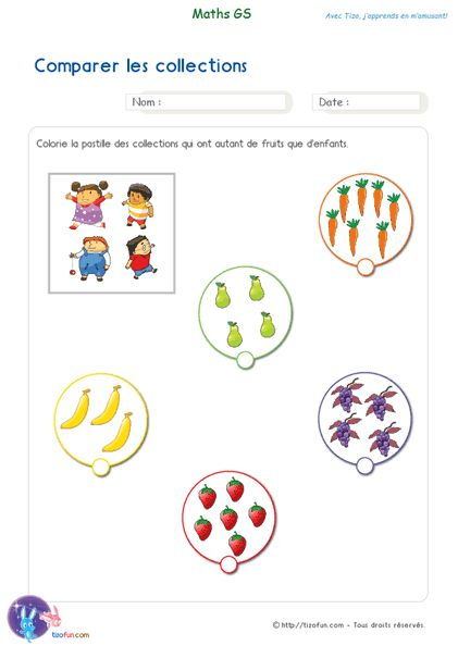 Exercices Maths Gs Maternelle Grande Section Jeux Fiches destiné Jeux Maternelle Grande Section