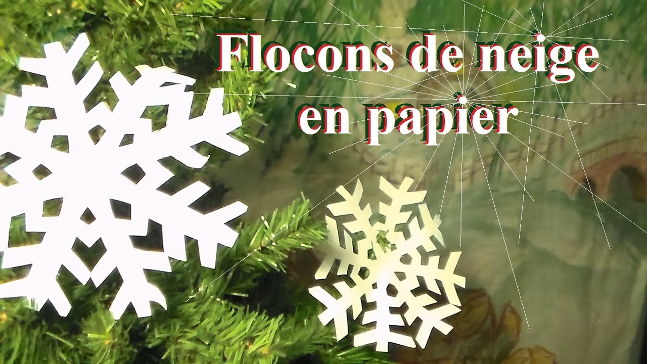 Fabriquer Un Flocon De Neige En Papier | Bricolage De Noël avec Decoupage Papier Facile