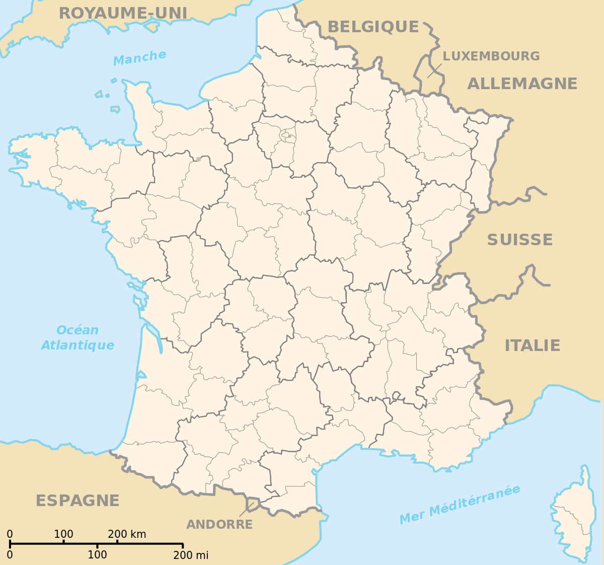 File:departements De France Map.svg - Wikimedia Commons concernant Carte France Avec Departement