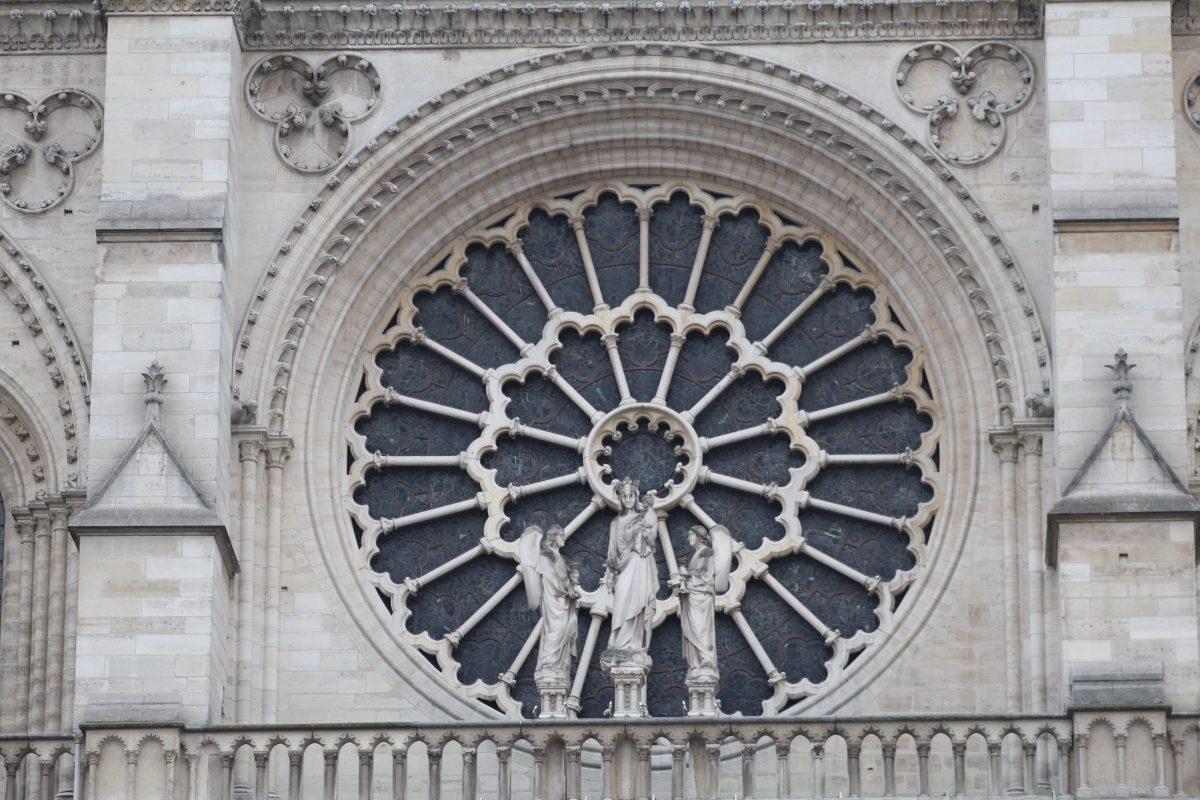 File:rosace Façade Ouest Cathédrale Notre-Dame Paris 1 destiné Image De Rosace