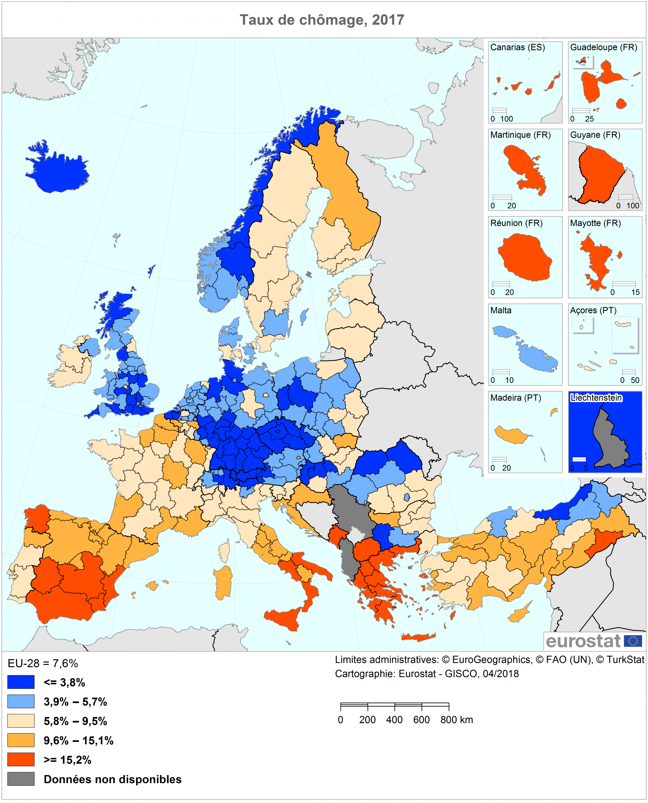 File:taux De Chômage, 2017 - Statistics Explained Pour dedans Carte Europe 2017