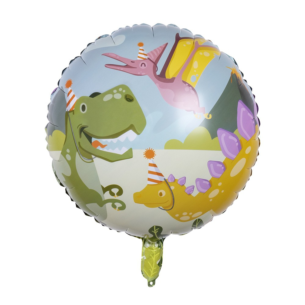 Folieballon Dino Party Dubbelzijdig (45 Cm) - Folie Ballon destiné Ballon De Foute