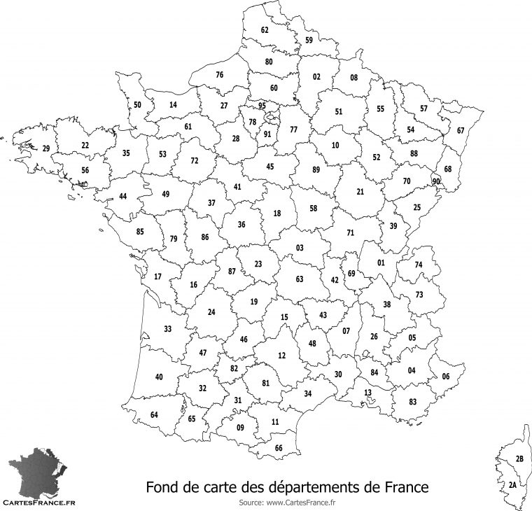 Fond De Carte Des Départements De France Tout Carte De pour Carte De France Vierge Nouvelles Régions