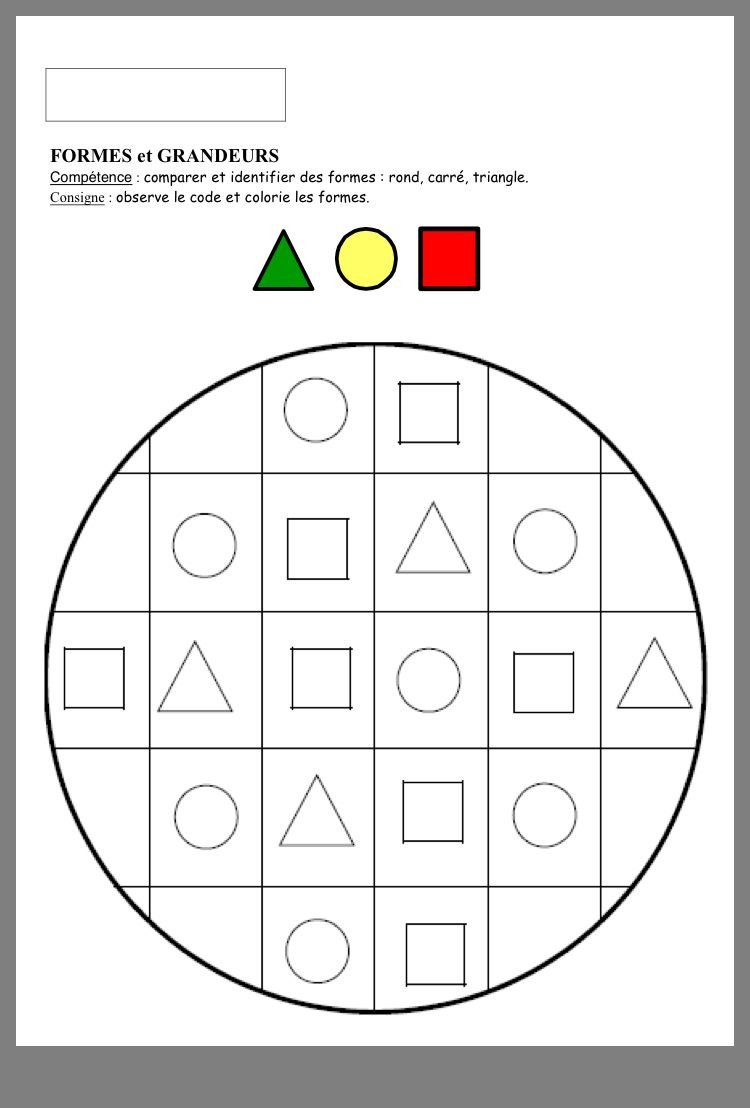 Formes Géométriques | Apprentissage Des Formes, Jeux dedans Exercice Pour Maternelle Petite Section