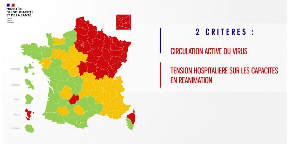 France - Coronavirus. Déconfinement : Votre Département serapportantà Département 11 Carte